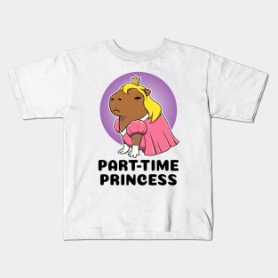 Part-time Princess Capybara Kids T-Shirt